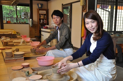 九谷焼ろくろ回し