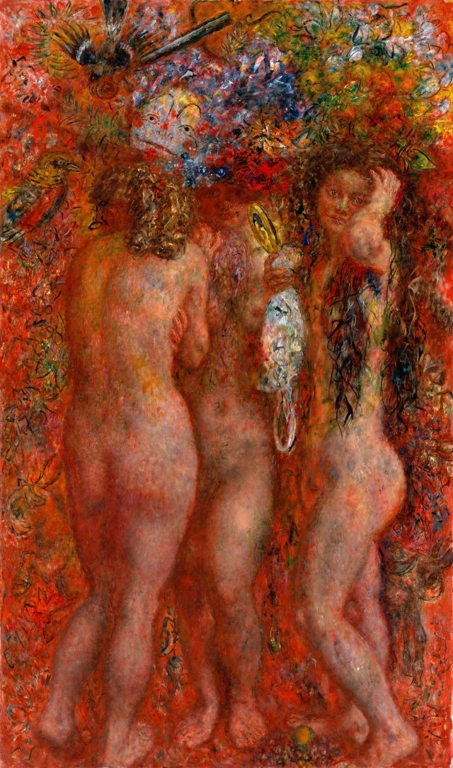 宮本三郎≪レ・トロワ・グラース≫油彩画、1971年