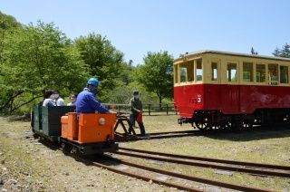 過去の公開運転の様子（トロッコの体験乗車）