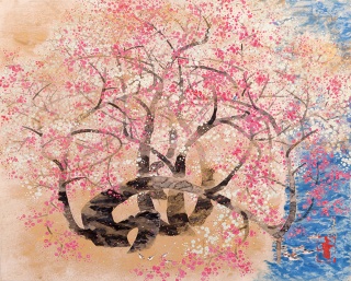 前田青邨《紅白梅》 昭和35年頃～45年頃（1960～1970頃）